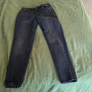 American Tall black faded denim
